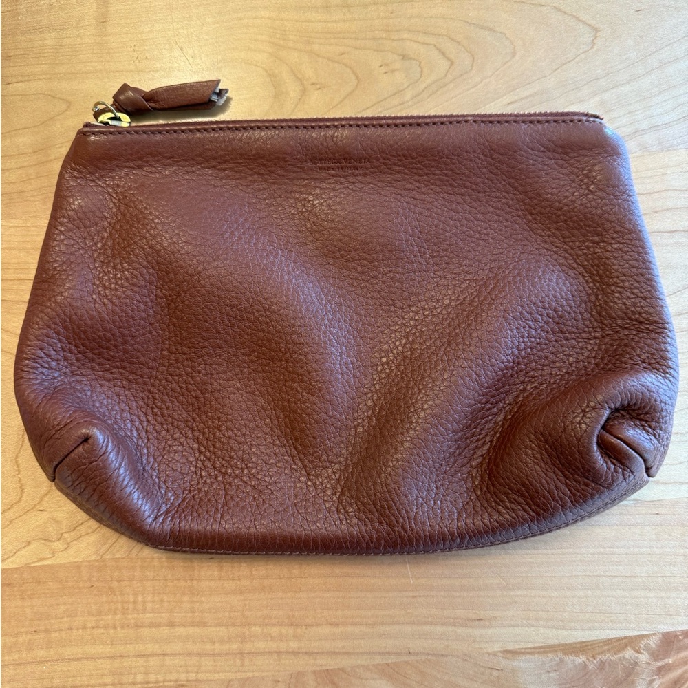 Bottega Veneta Brown Leather Clutch Pouch Bag